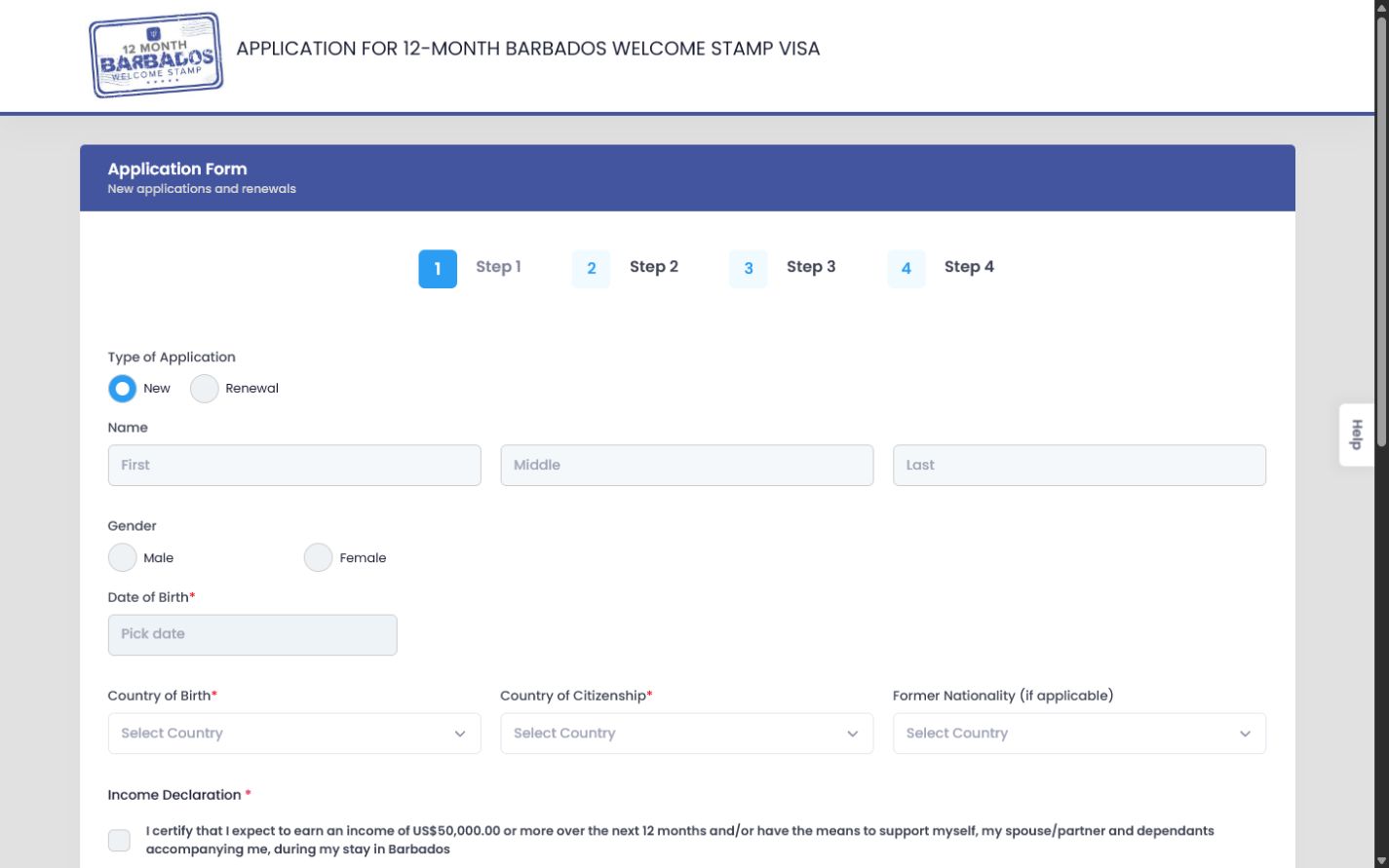 Start a new application