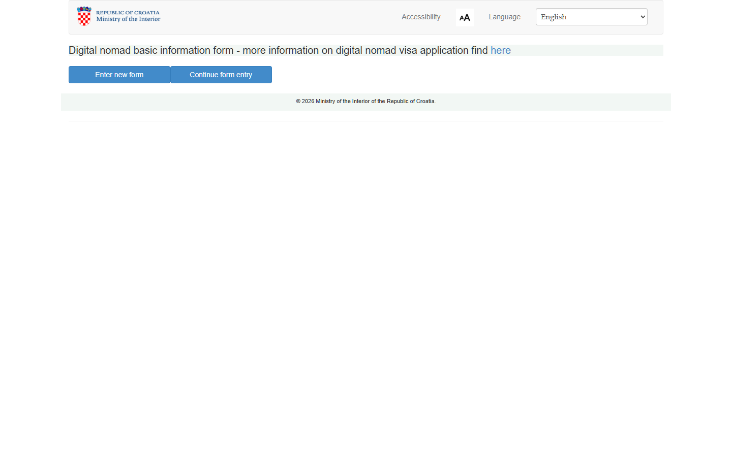 Open the official application portal