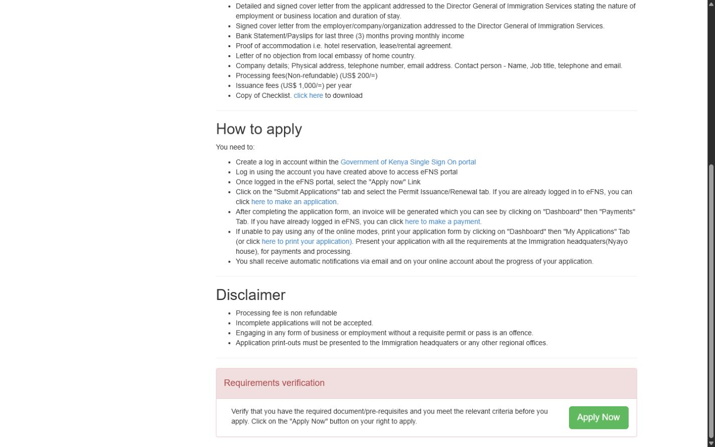 Follow the eFNS application flow