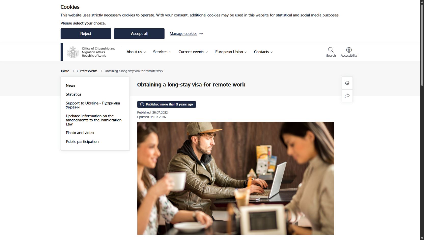 Review Latvia's official remote-work visa guidance