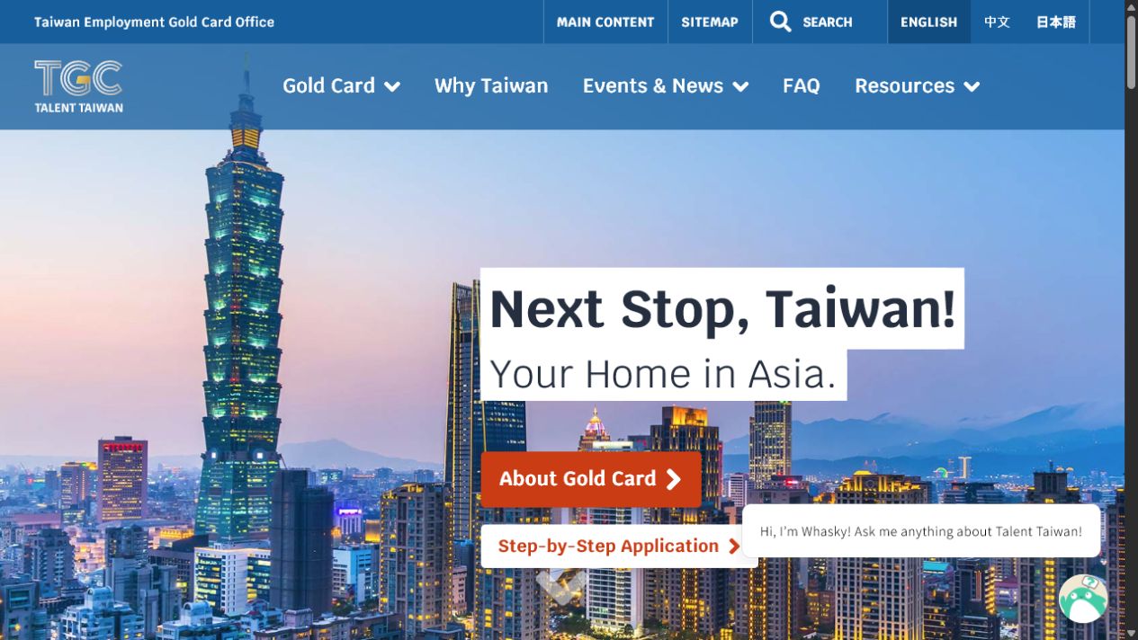 Open the official Gold Card site